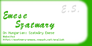 emese szatmary business card